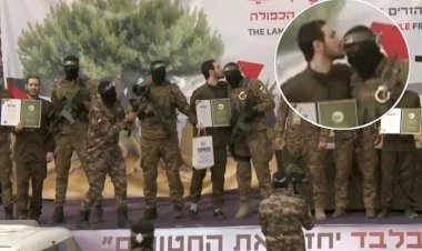 হামাস যোদ্ধার কপালে চুমু খেলেন ইসরায়েলি বন্দি